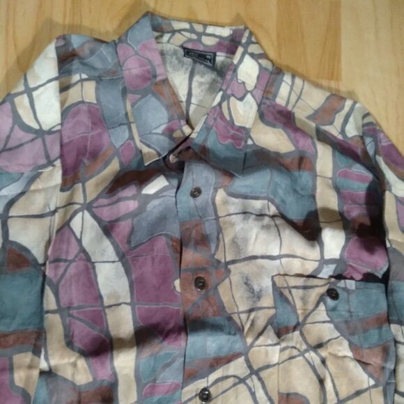 Vintage Marco Cipriani Abstract Geometric Disco Shirt - Picture 1 of 8